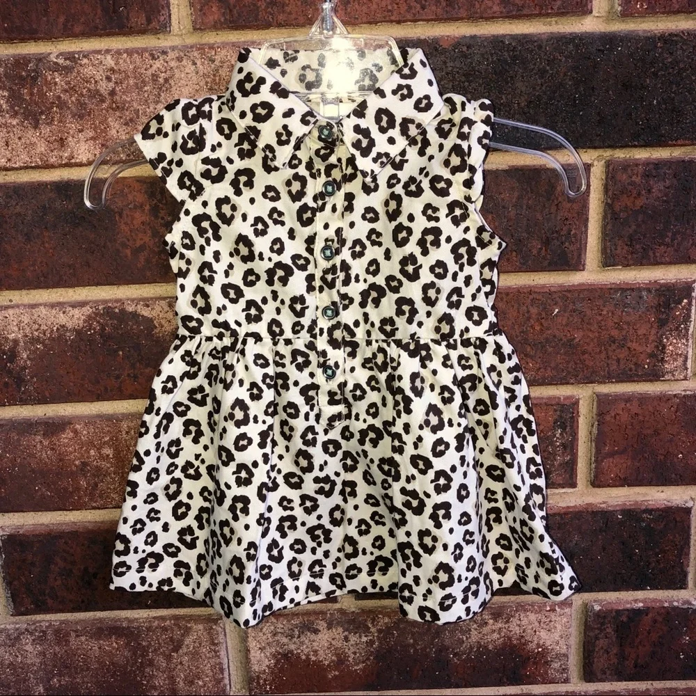 Carter’s Leopard Dress w Mint Green Sweater Inf 3m